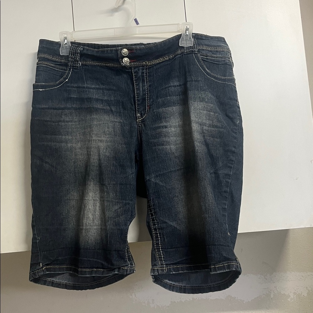 Dark Blue Denim Shorts
